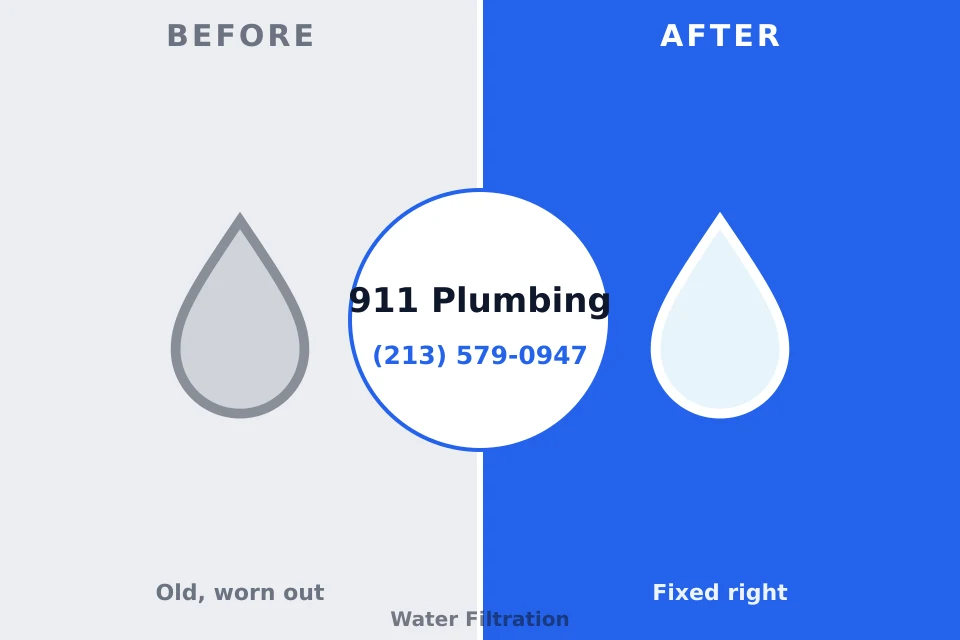 Before and after: plumbing repair Luna Pier, MI